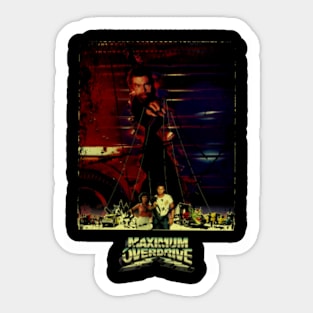 Trapped In Stephen King's Nightmare Maximum Overdrive Thriller Tee Sticker